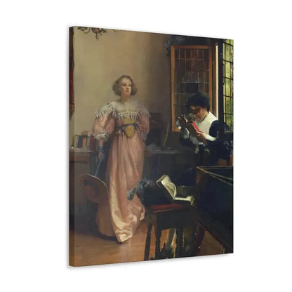 Laura Alma-Tadema (1852-1909) The Persistent Reader - Canvas Wall Art - The Sticker Space