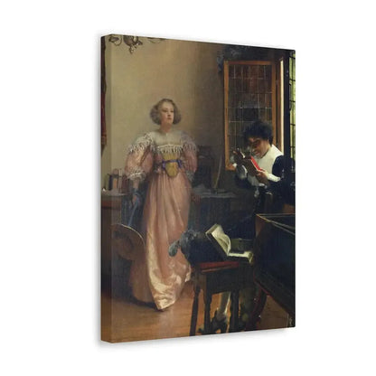Laura Alma-Tadema (1852-1909) The Persistent Reader - Canvas Wall Art - The Sticker Space