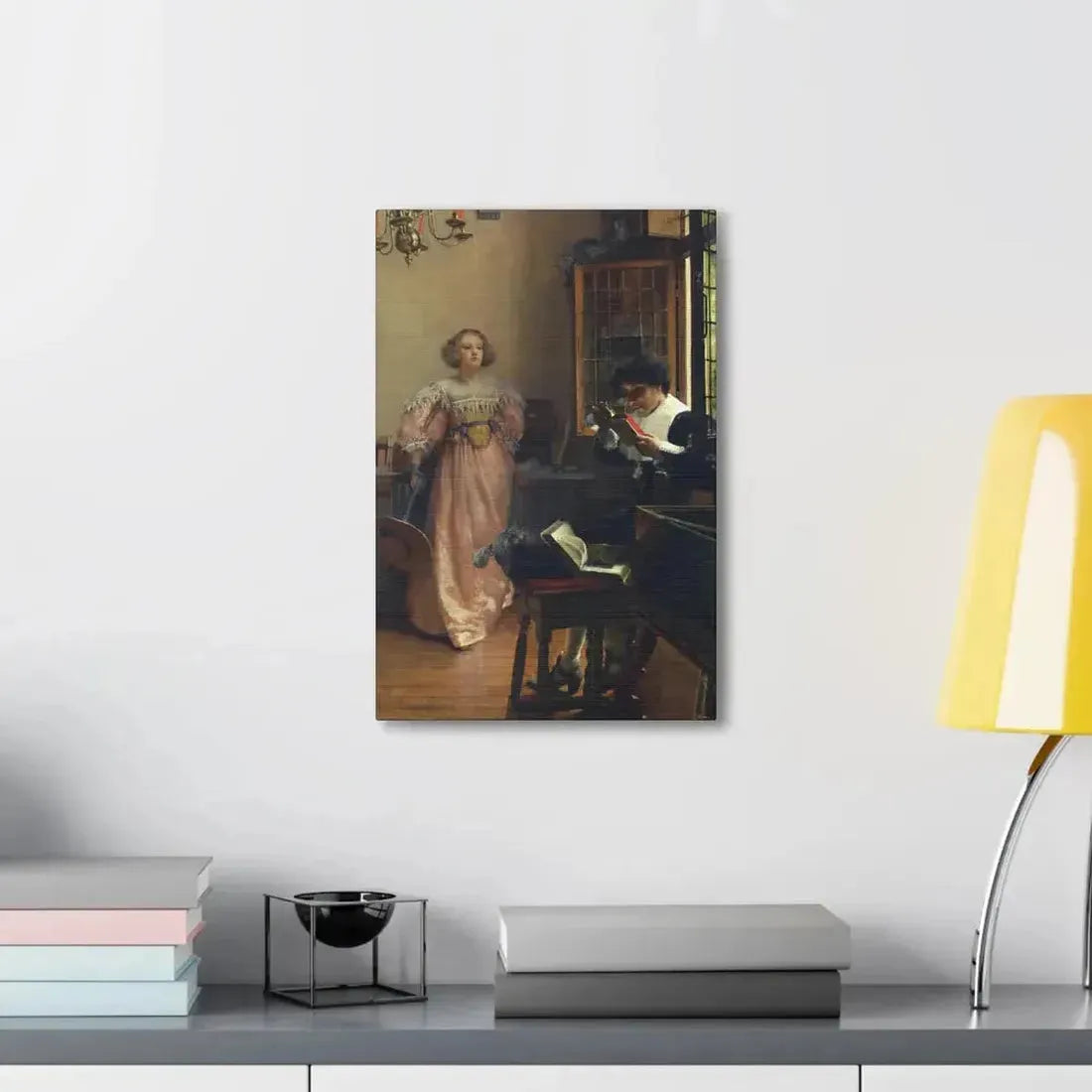 Laura Alma-Tadema (1852-1909) The Persistent Reader - Canvas Wall Art - The Sticker Space