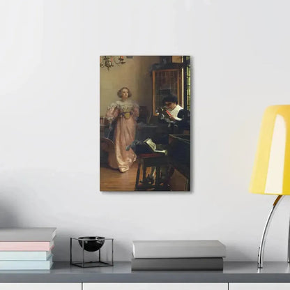 Laura Alma-Tadema (1852-1909) The Persistent Reader - Canvas Wall Art - The Sticker Space