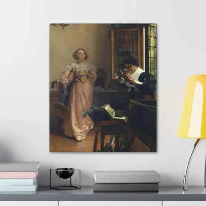 Laura Alma-Tadema (1852-1909) The Persistent Reader - Canvas Wall Art - The Sticker Space