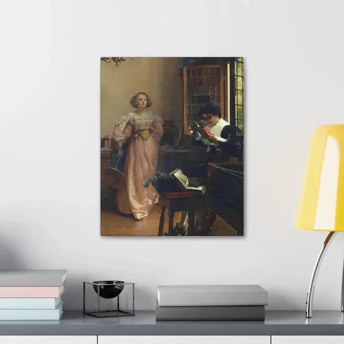 Laura Alma-Tadema (1852-1909) The Persistent Reader - Canvas Wall Art - The Sticker Space