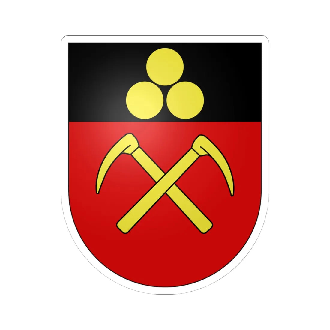 Lausen-coat of arms (Switzerland) (Coat of Arms) STICKER Vinyl Kiss-Cut Decal 4 Inch White - The Sticker Space