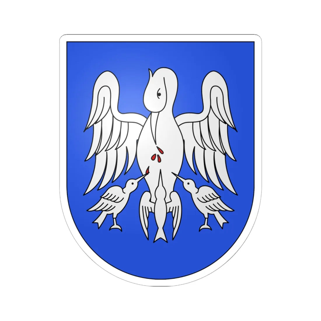 Lavertezzo-coat of arms (Switzerland) (Coat of Arms) STICKER Vinyl Kiss-Cut Decal 6 Inch White - The Sticker Space