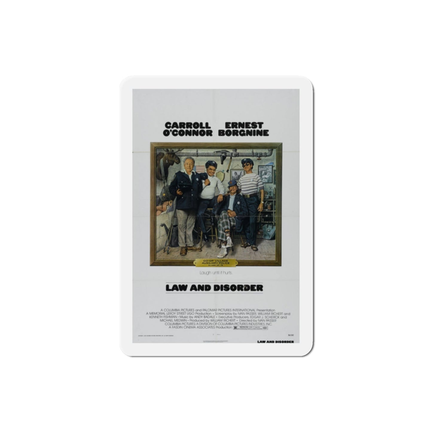 Law and Disorder 1974 Movie Poster Die-Cut Magnet-2 Inch-The Sticker Space