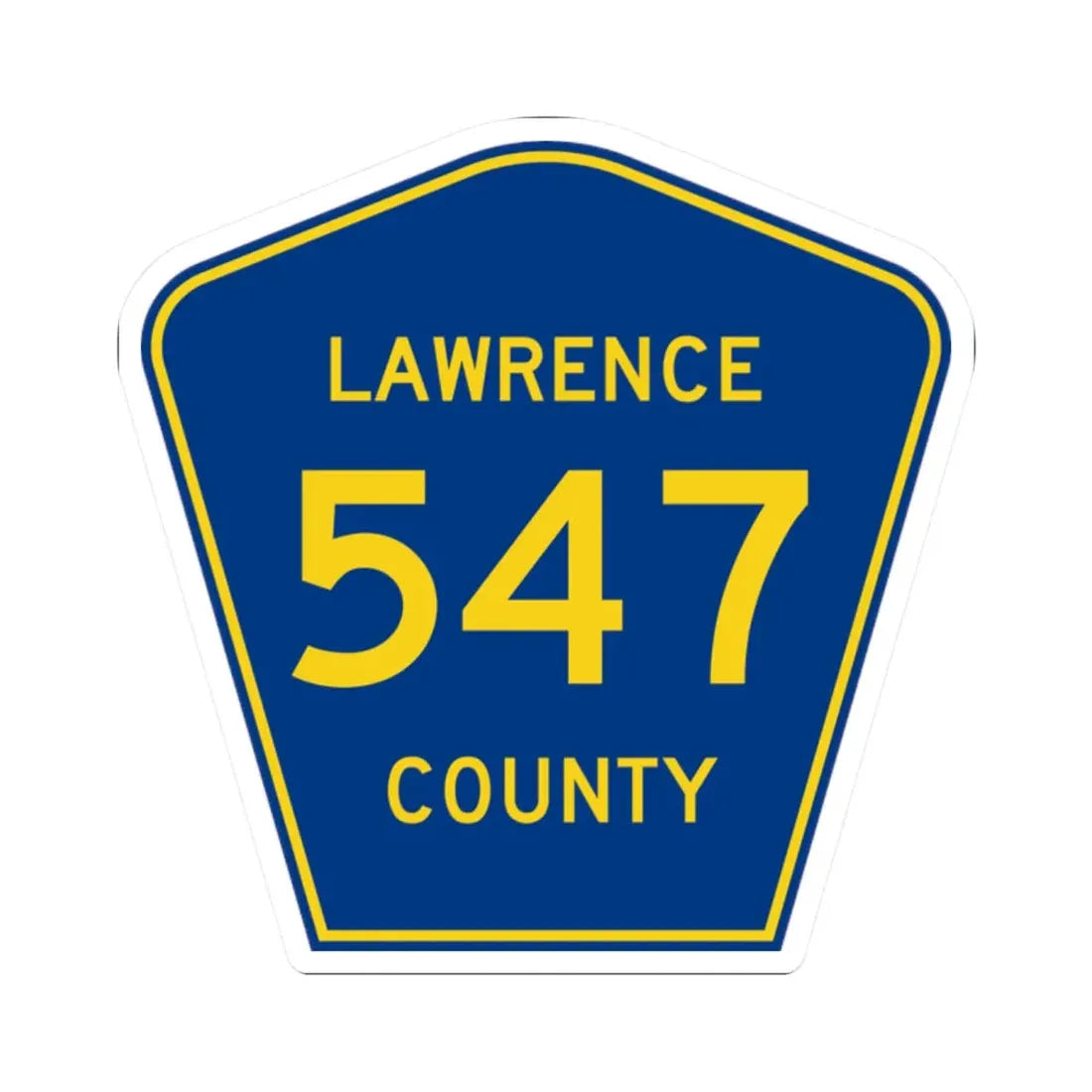 Lawrence County Route 547 AR (Arkansas) (Road Sign) STICKER Vinyl Kiss-Cut Decal 2 Inch White - The Sticker Space
