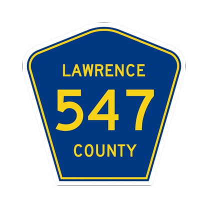 Lawrence County Route 547 AR (Arkansas) (Road Sign) STICKER Vinyl Kiss-Cut Decal 2 Inch White - The Sticker Space