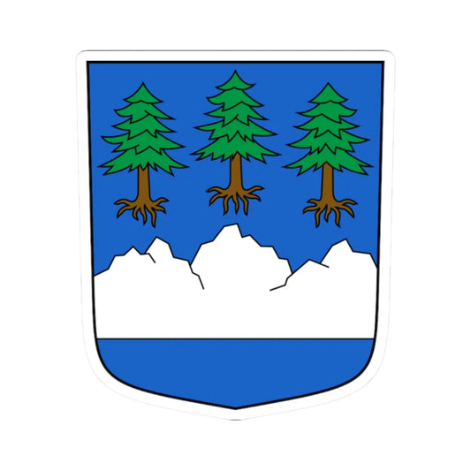 Lax-blazon (Switzerland) (Coat of Arms) STICKER Vinyl Kiss-Cut Decal 2 Inch White - The Sticker Space