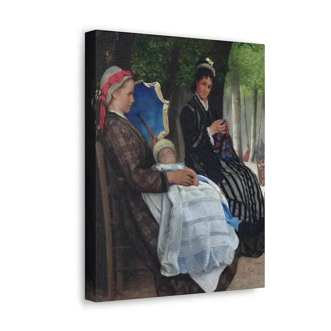 Lazare Meyer (1847-1934) A restful afternoon in the park 1878 - Canvas Wall Art - The Sticker Space