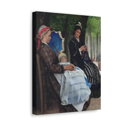 Lazare Meyer (1847-1934) A restful afternoon in the park 1878 - Canvas Wall Art - The Sticker Space