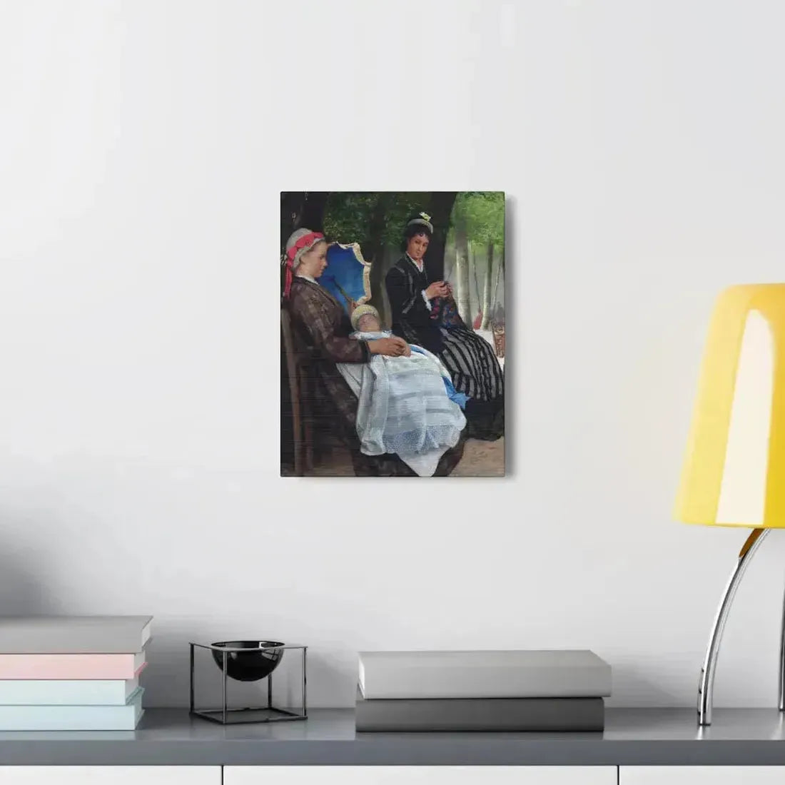 Lazare Meyer (1847-1934) A restful afternoon in the park 1878 - Canvas Wall Art - The Sticker Space