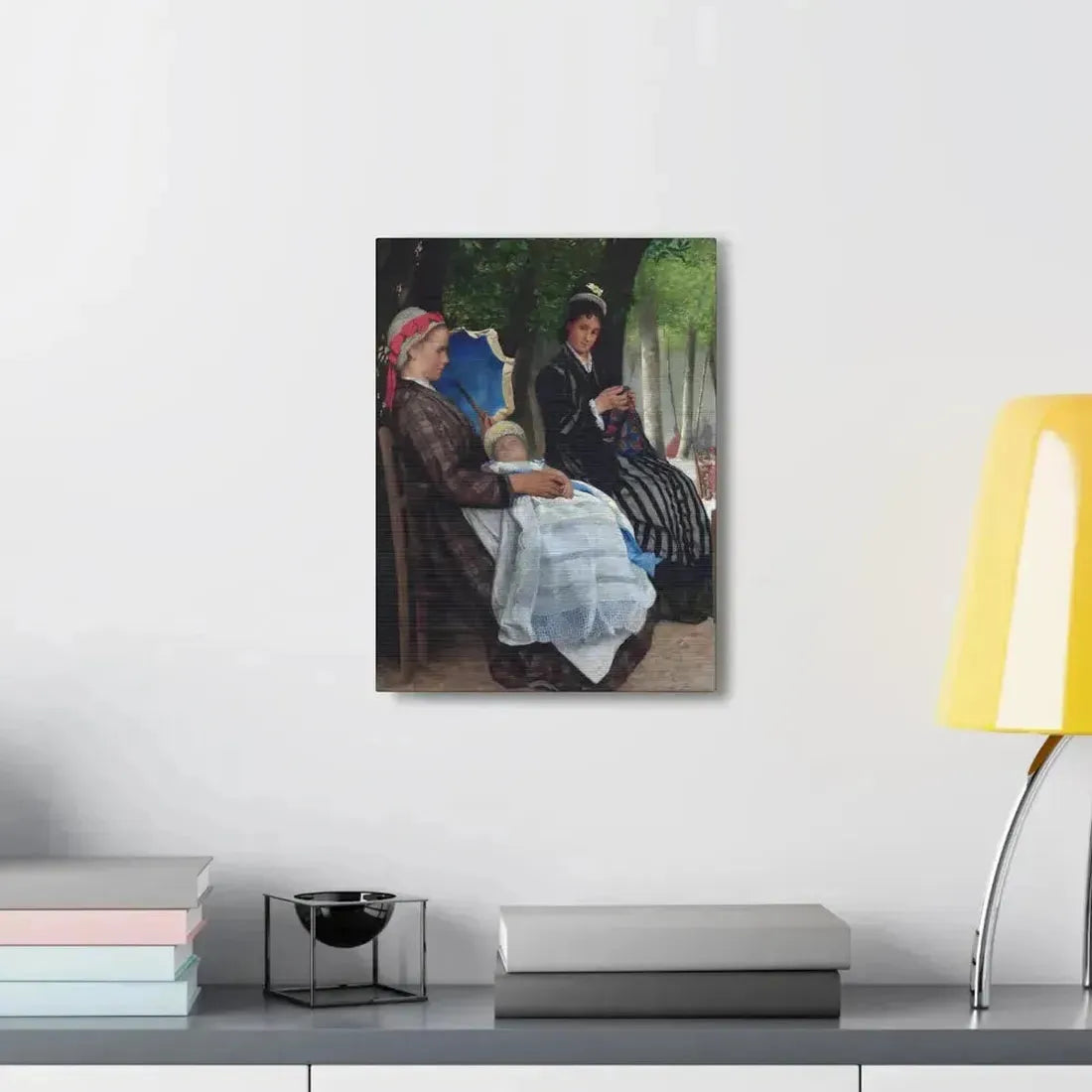 Lazare Meyer (1847-1934) A restful afternoon in the park 1878 - Canvas Wall Art - The Sticker Space