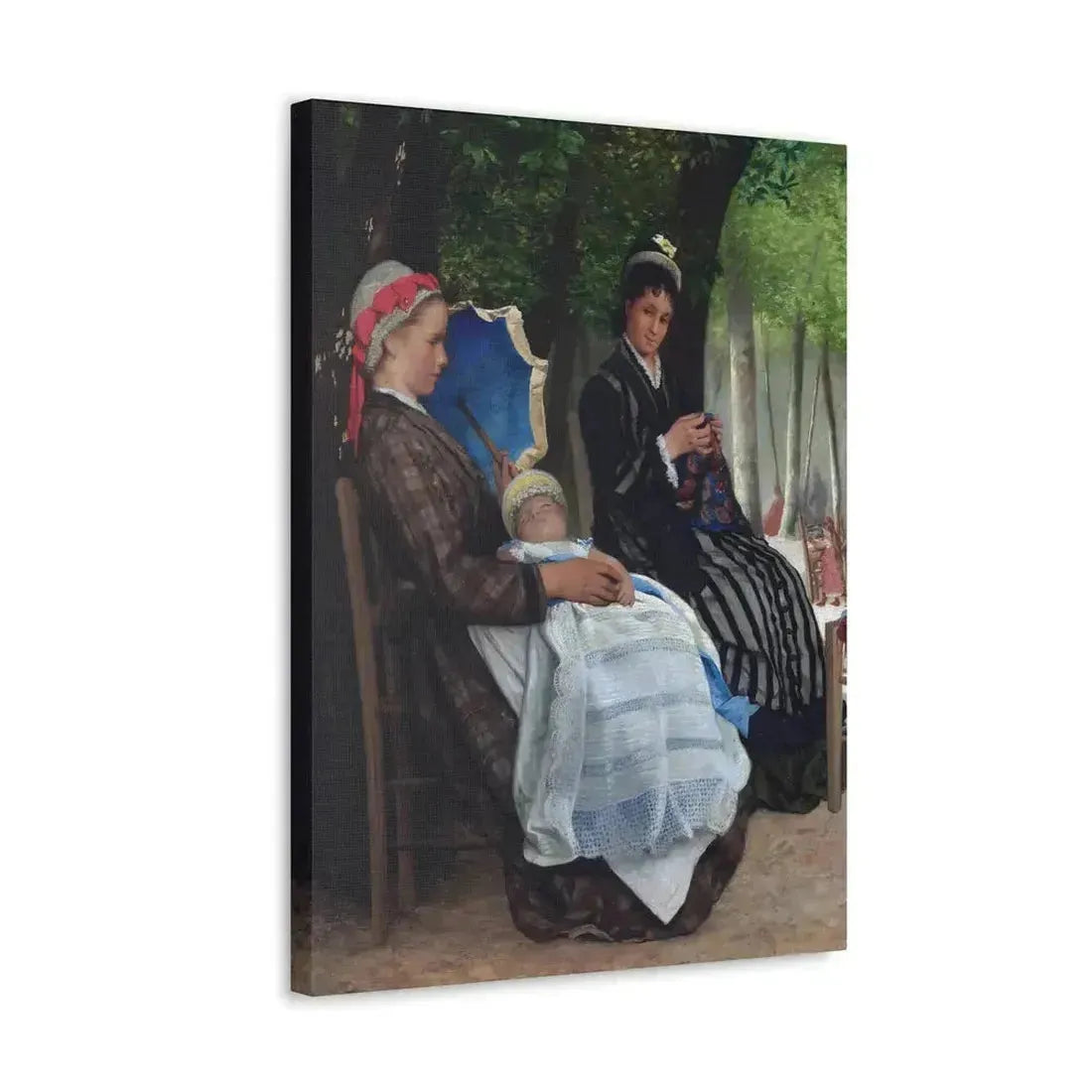 Lazare Meyer (1847-1934) A restful afternoon in the park 1878 - Canvas Wall Art - The Sticker Space