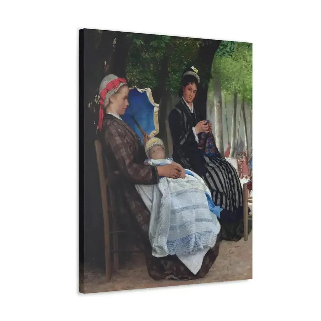 Lazare Meyer (1847-1934) A restful afternoon in the park 1878 - Canvas Wall Art - The Sticker Space