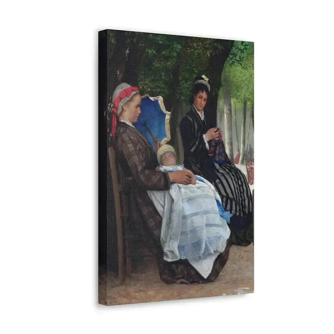 Lazare Meyer (1847-1934) A restful afternoon in the park 1878 - Canvas Wall Art - The Sticker Space