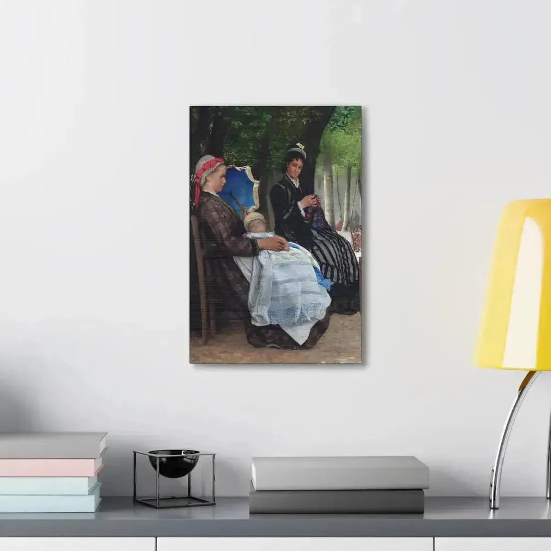 Lazare Meyer (1847-1934) A restful afternoon in the park 1878 - Canvas Wall Art - The Sticker Space