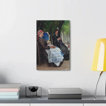 Lazare Meyer (1847-1934) A restful afternoon in the park 1878 - Canvas Wall Art - The Sticker Space