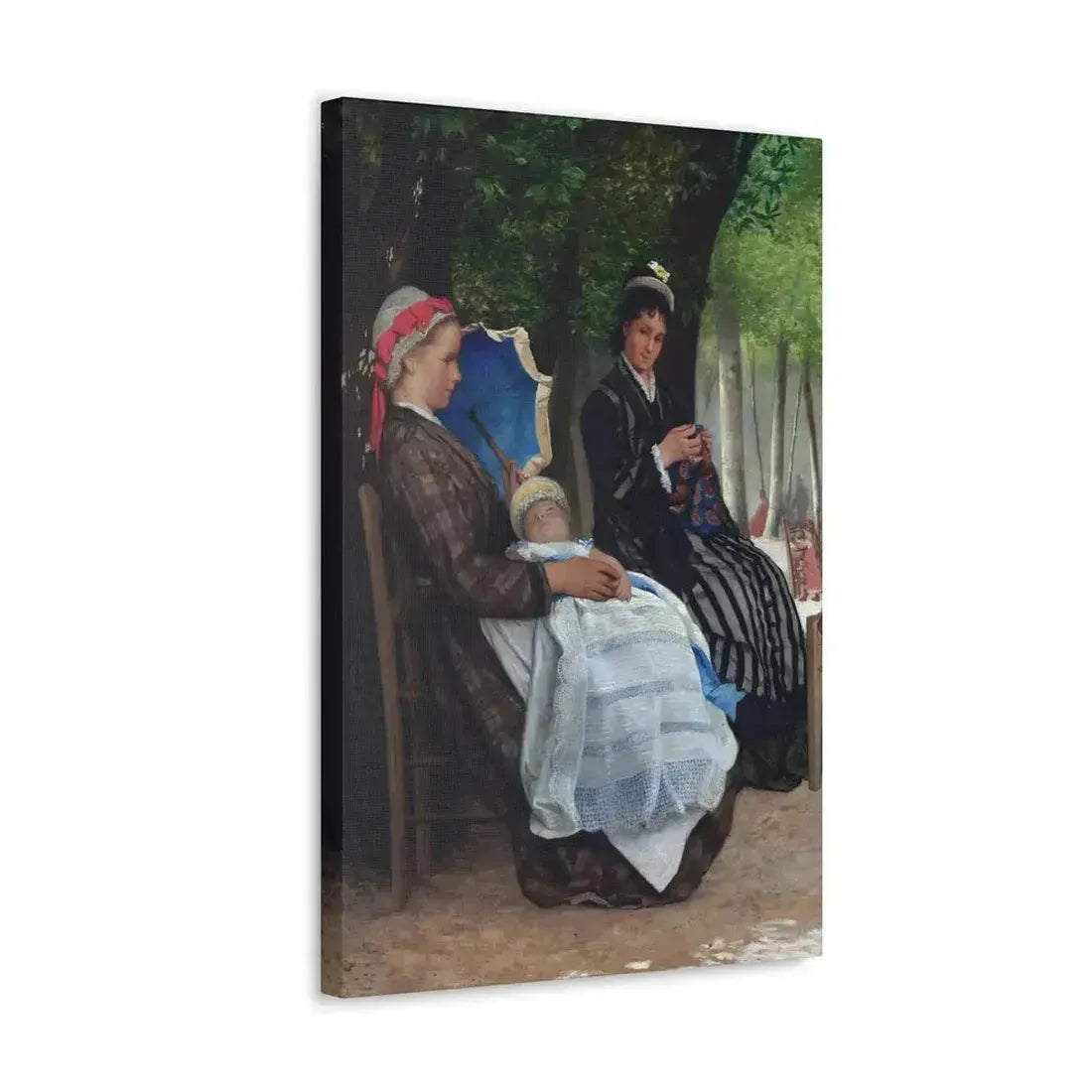 Lazare Meyer (1847-1934) A restful afternoon in the park 1878 - Canvas Wall Art - The Sticker Space