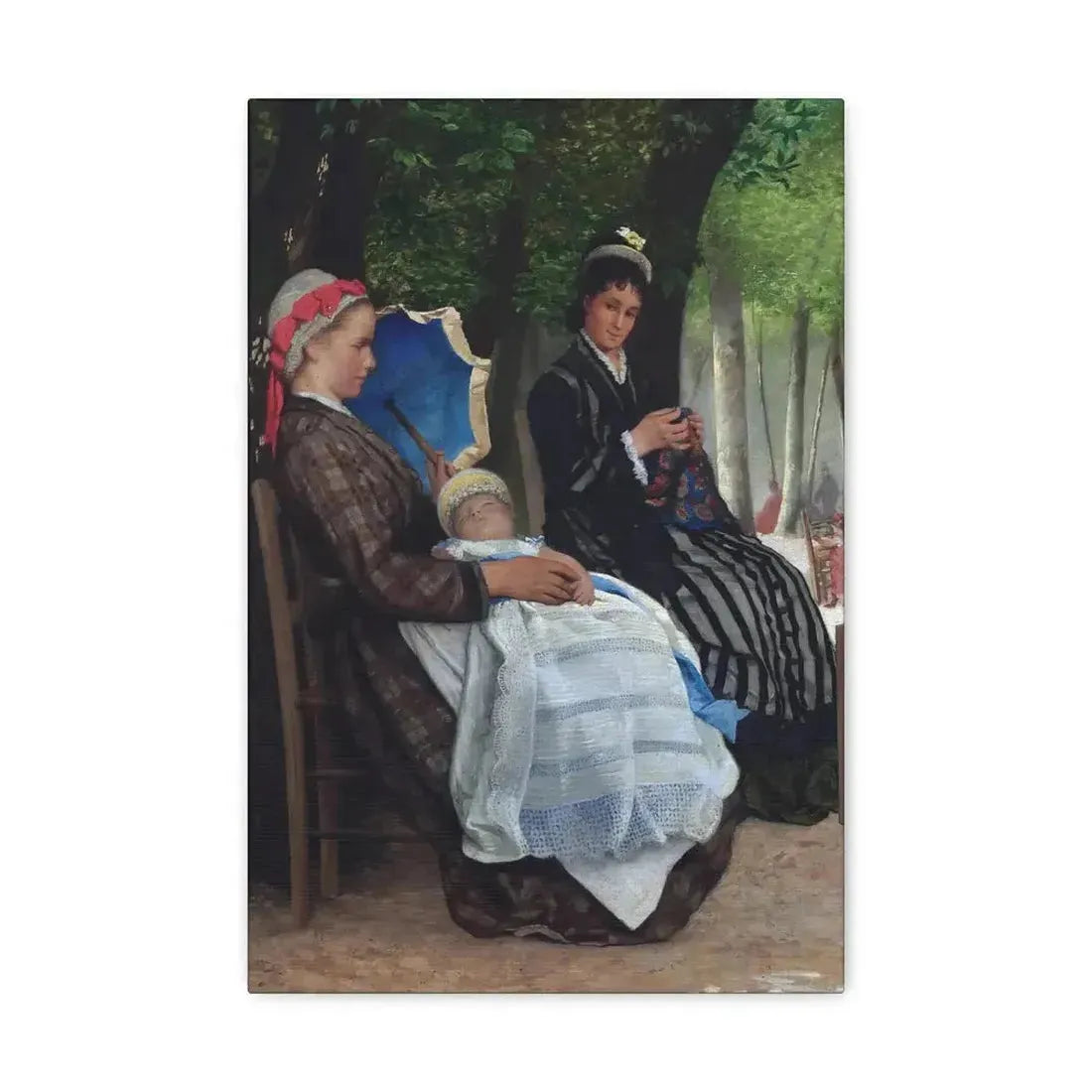 Lazare Meyer (1847-1934) A restful afternoon in the park 1878 - Canvas Wall Art - The Sticker Space
