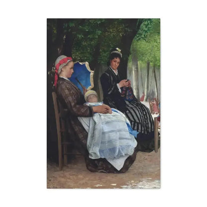 Lazare Meyer (1847-1934) A restful afternoon in the park 1878 - Canvas Wall Art - The Sticker Space