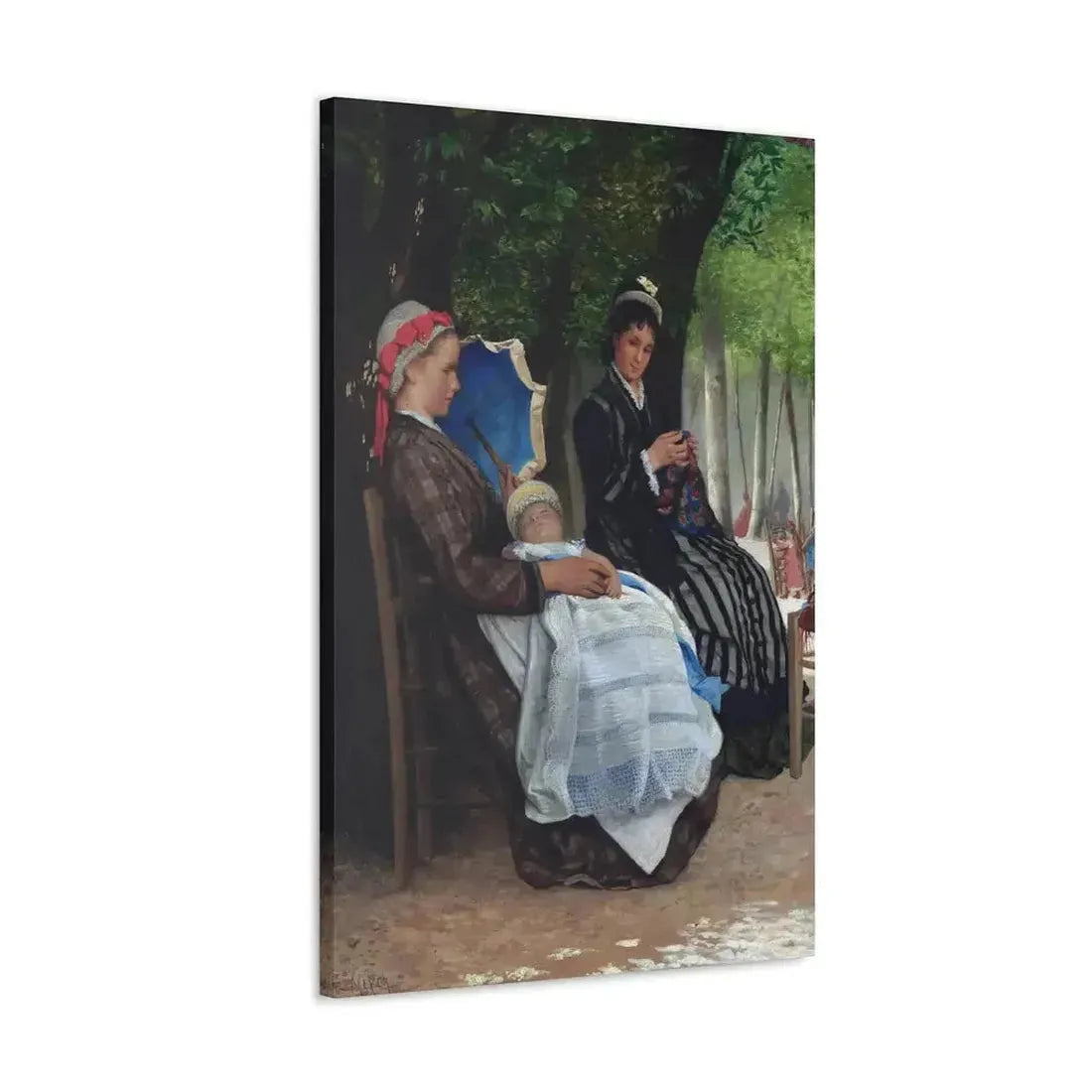 Lazare Meyer (1847-1934) A restful afternoon in the park 1878 - Canvas Wall Art - The Sticker Space