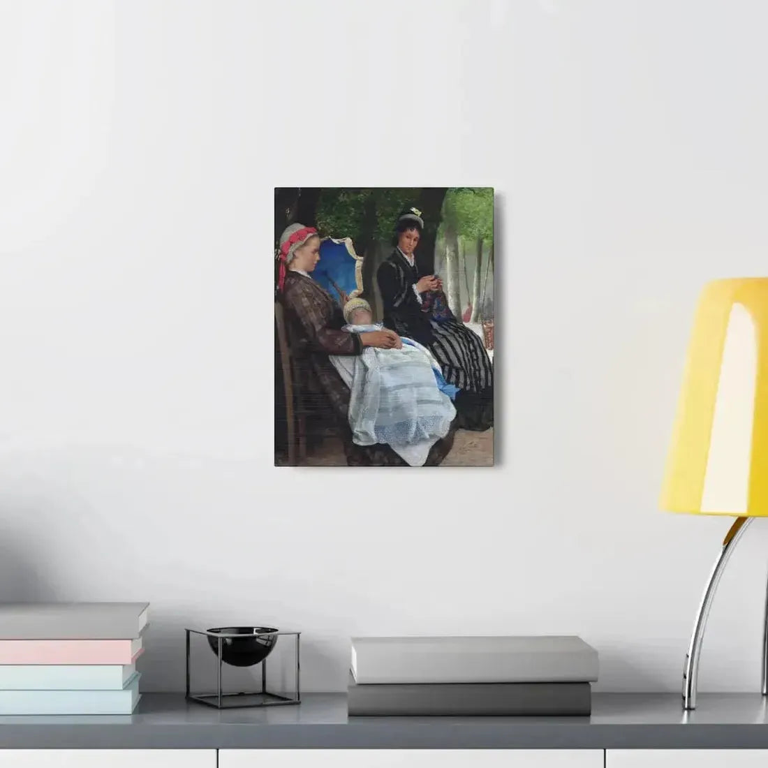 Lazare Meyer (1847-1934) A restful afternoon in the park 1878 - Canvas Wall Art - The Sticker Space