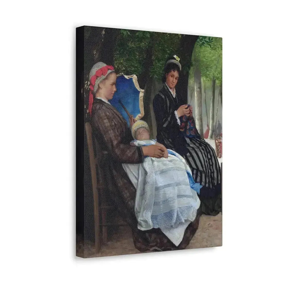 Lazare Meyer (1847-1934) A restful afternoon in the park 1878 - Canvas Wall Art - The Sticker Space