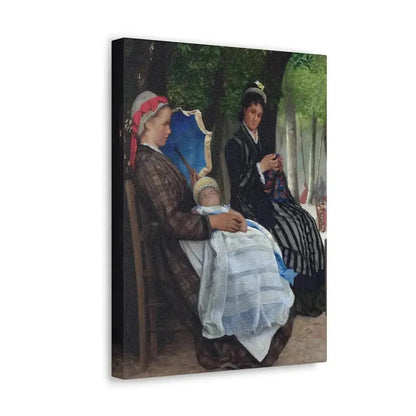 Lazare Meyer (1847-1934) A restful afternoon in the park 1878 - Canvas Wall Art - The Sticker Space
