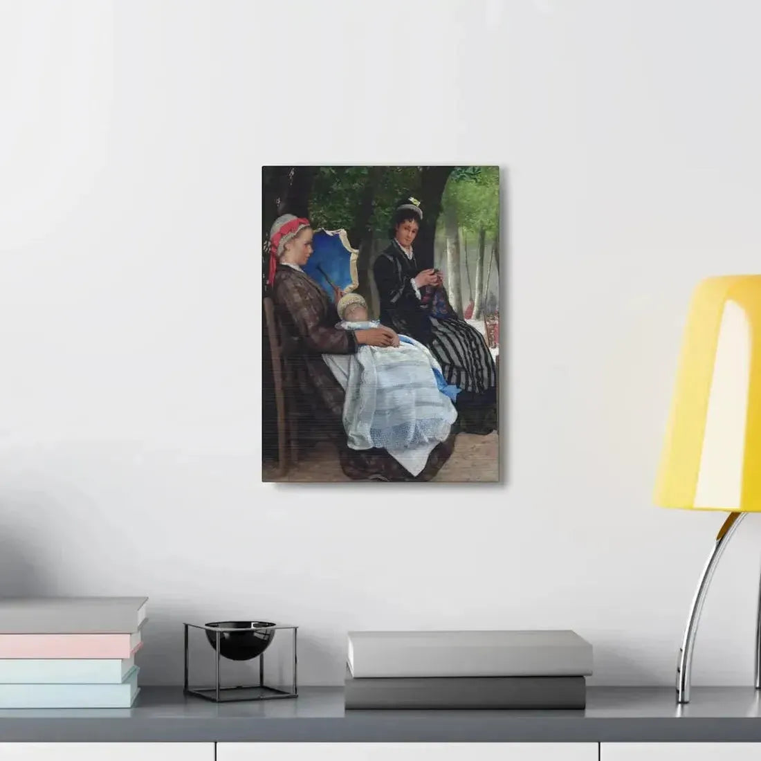 Lazare Meyer (1847-1934) A restful afternoon in the park 1878 - Canvas Wall Art - The Sticker Space