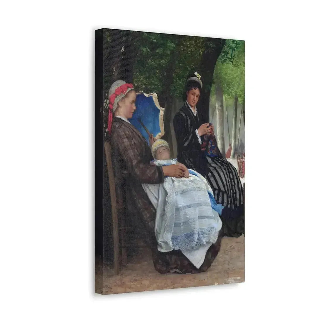 Lazare Meyer (1847-1934) A restful afternoon in the park 1878 - Canvas Wall Art - The Sticker Space