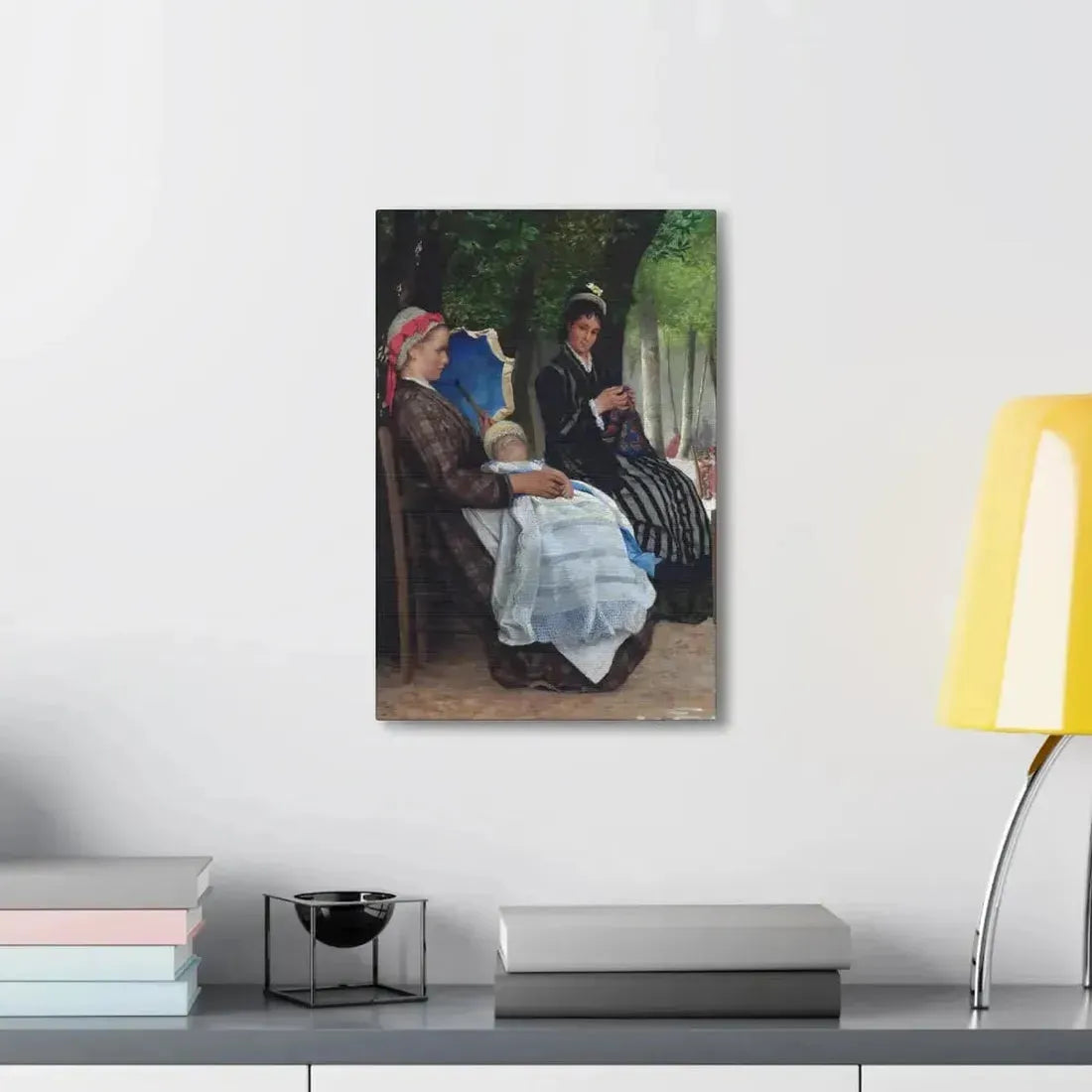 Lazare Meyer (1847-1934) A restful afternoon in the park 1878 - Canvas Wall Art - The Sticker Space