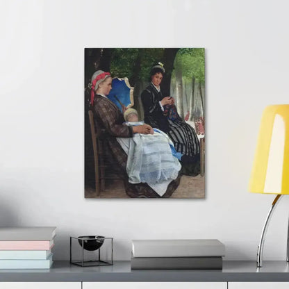 Lazare Meyer (1847-1934) A restful afternoon in the park 1878 - Canvas Wall Art - The Sticker Space