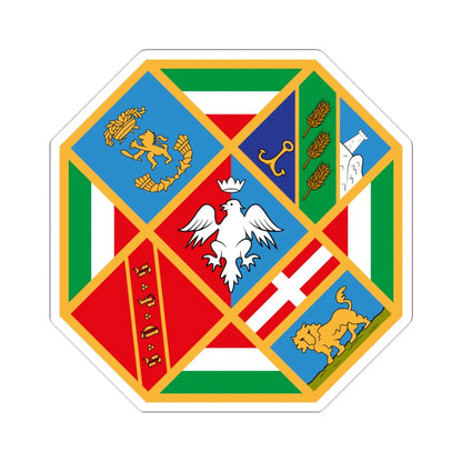Lazio Coat of Arms (Italy) (Coat of Arms) STICKER Vinyl Kiss-Cut Decal 4 Inch White - The Sticker Space