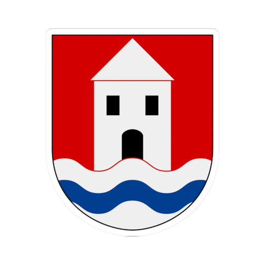 Läckö slott vapen (Sweden) (Coat of Arms) STICKER Vinyl Kiss-Cut Decal 2 Inch White - The Sticker Space