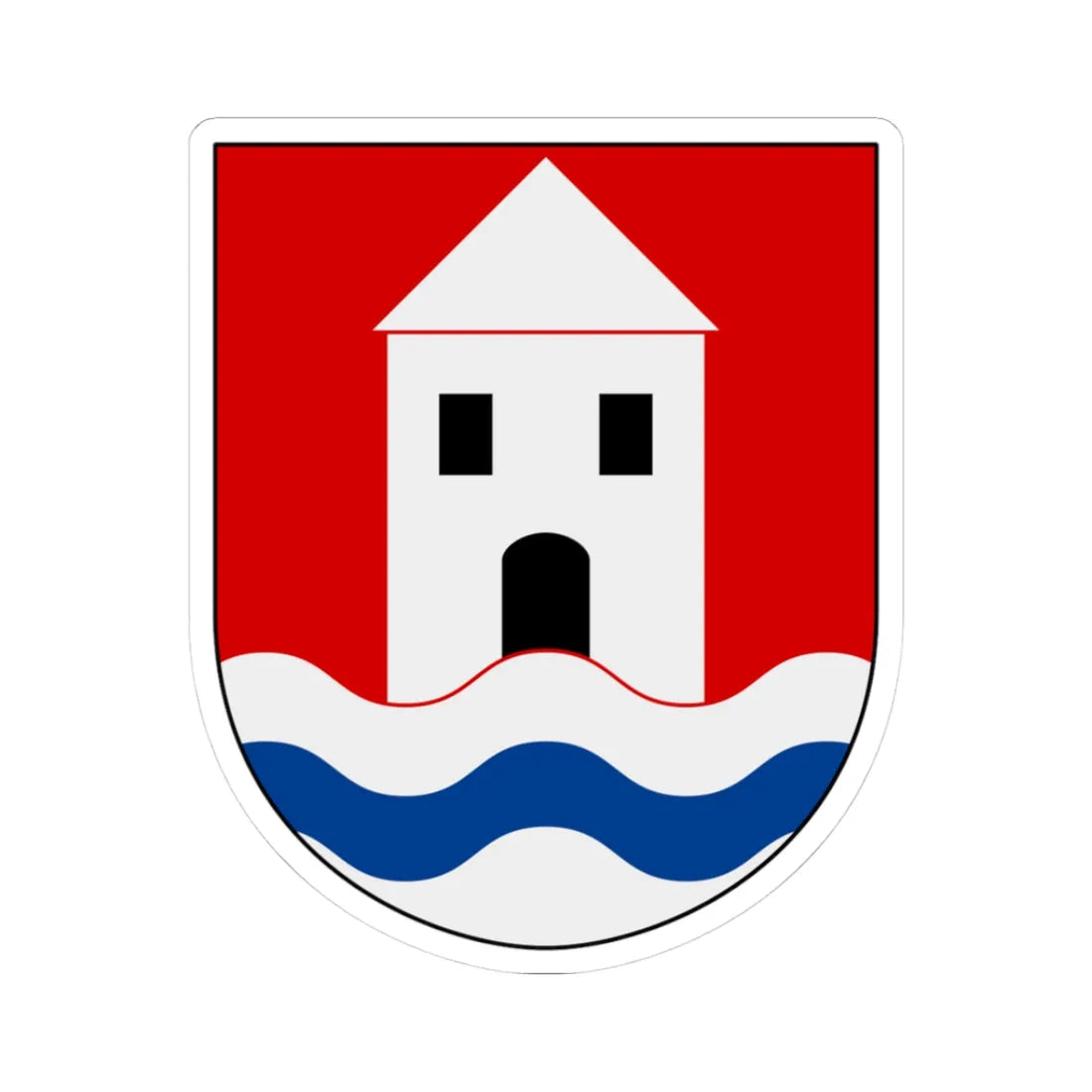 Läckö slott vapen (Sweden) (Coat of Arms) STICKER Vinyl Kiss-Cut Decal 3 Inch White - The Sticker Space