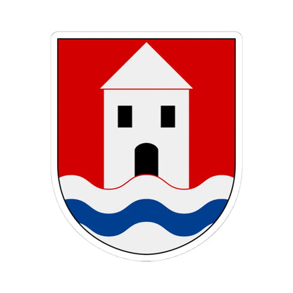 Läckö slott vapen (Sweden) (Coat of Arms) STICKER Vinyl Kiss-Cut Decal 4 Inch White - The Sticker Space