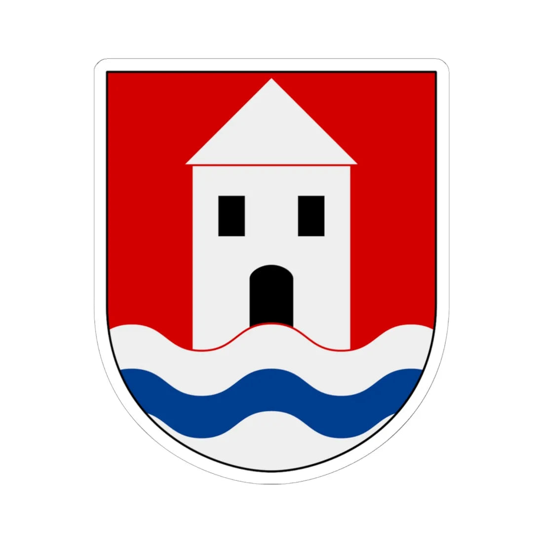 Läckö slott vapen (Sweden) (Coat of Arms) STICKER Vinyl Kiss-Cut Decal 6 Inch White - The Sticker Space