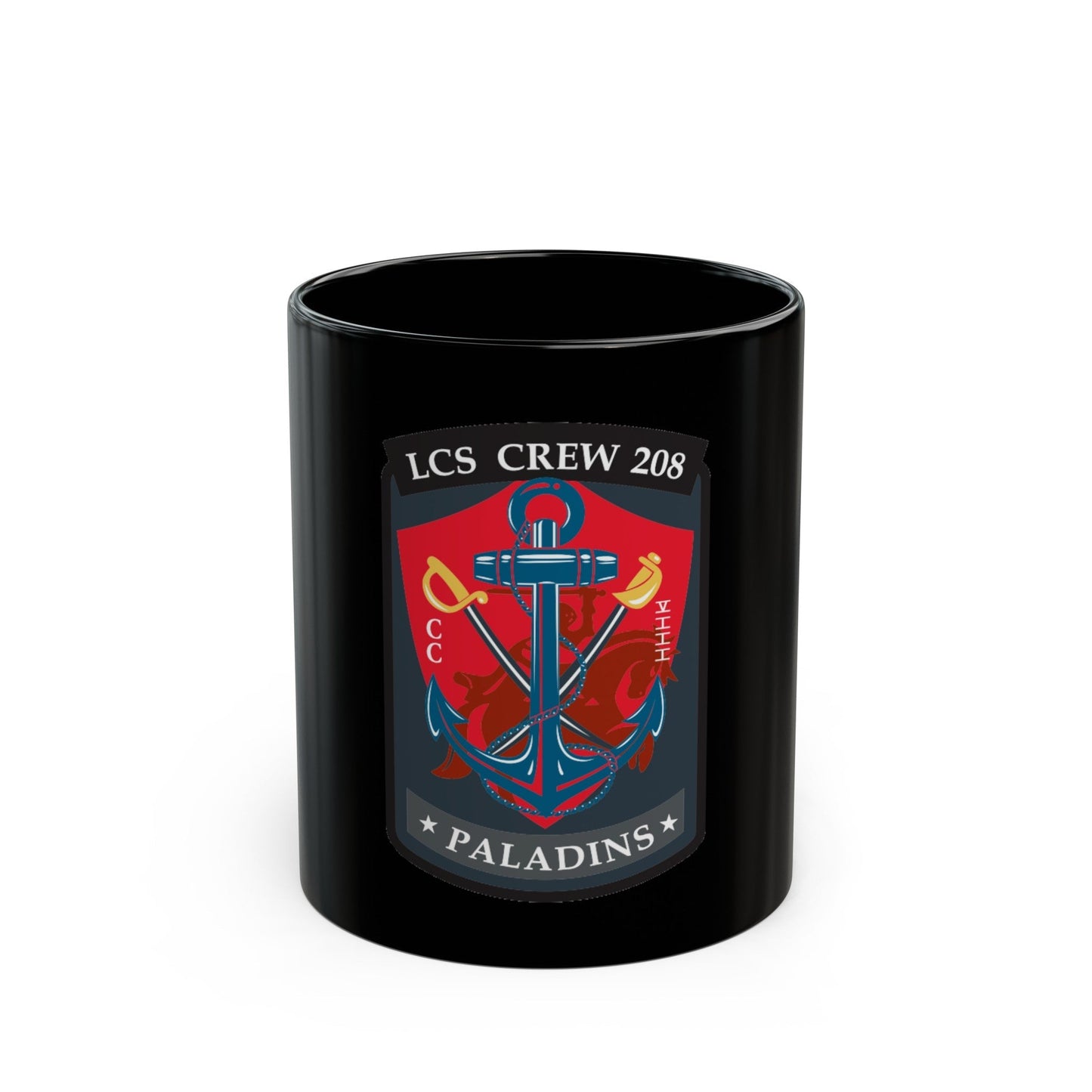 LCS CREW 208 (U.S. Navy) Black Coffee Mug-11oz-The Sticker Space