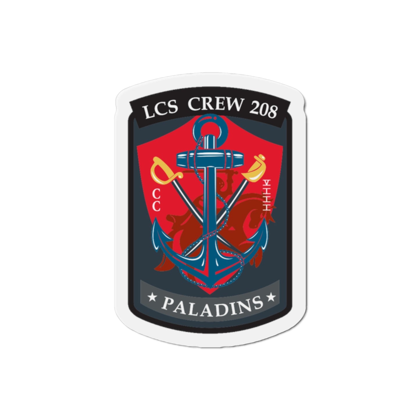 LCS CREW 208 (U.S. Navy) Die-Cut Magnet-2" x 2"-The Sticker Space