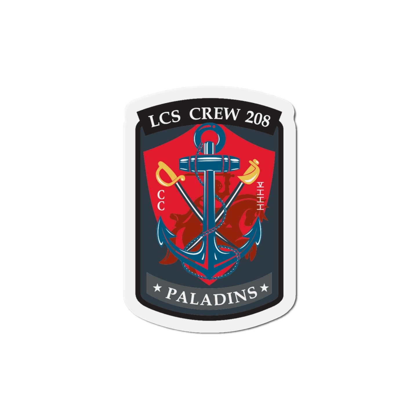 LCS CREW 208 (U.S. Navy) Die-Cut Magnet-6 × 6"-The Sticker Space