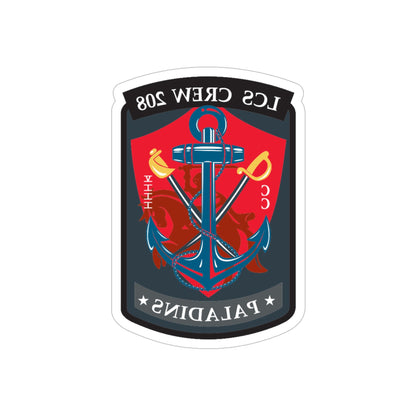 LCS CREW 208 (U.S. Navy) REVERSE PRINT Transparent STICKER-5" × 5"-The Sticker Space