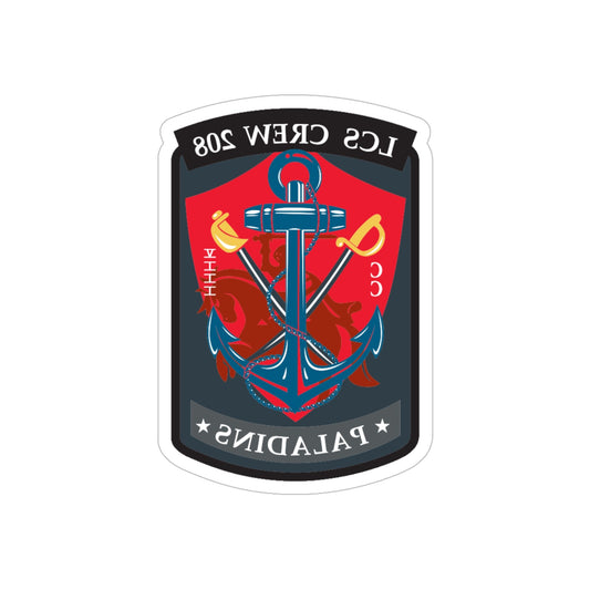 LCS CREW 208 (U.S. Navy) REVERSE PRINT Transparent STICKER-6 Inch-The Sticker Space