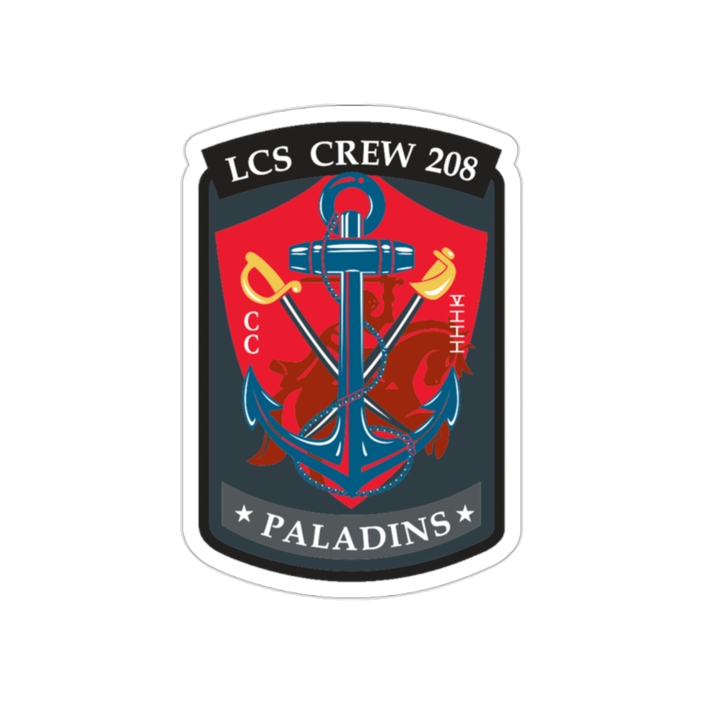 LCS CREW 208 (U.S. Navy) STICKER Vinyl Die-Cut Decal-2 Inch-The Sticker Space