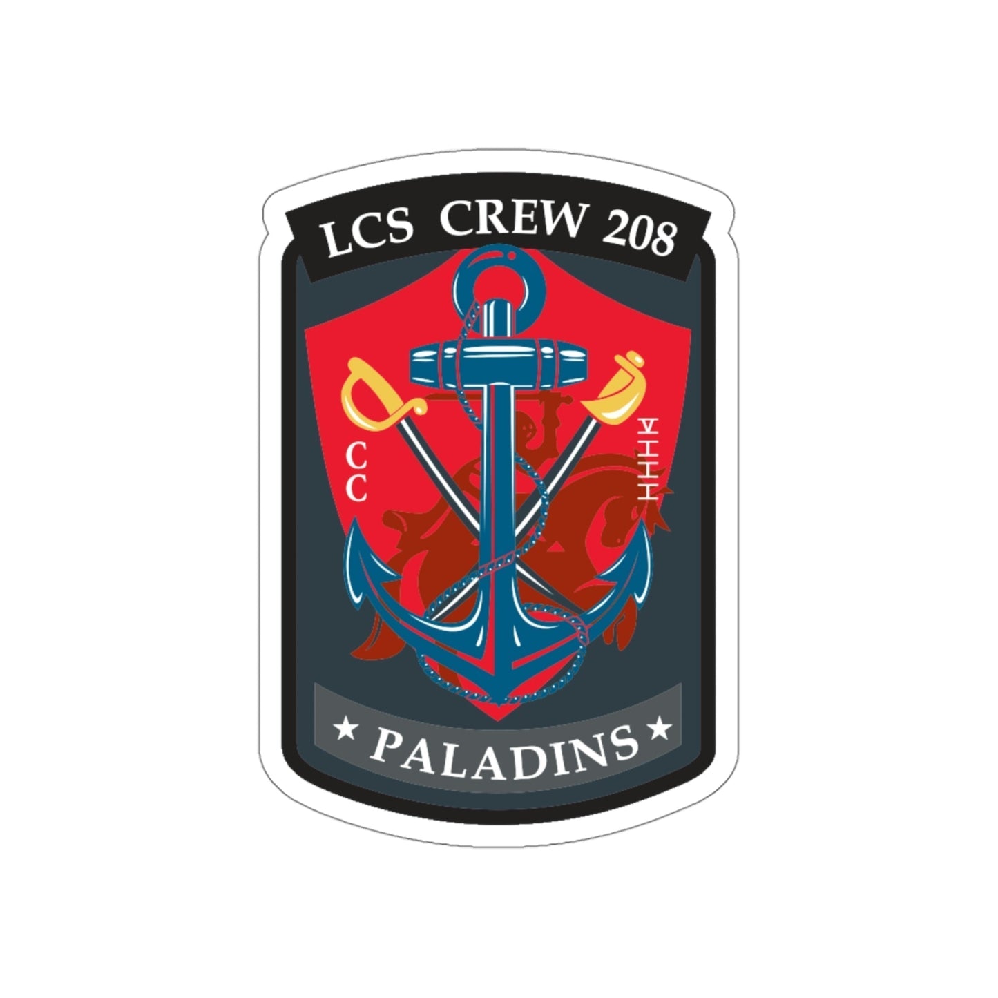 LCS CREW 208 (U.S. Navy) STICKER Vinyl Die-Cut Decal-4 Inch-The Sticker Space