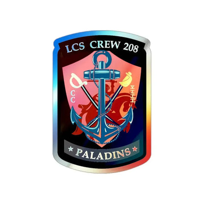 LCS CREW 208 (U.S. Navy) Holographic STICKER Die-Cut Vinyl Decal 2 Inch Holographic - The Sticker Space
