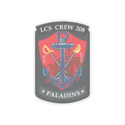 LCS CREW 208 (U.S. Navy) STICKER Vinyl Kiss-Cut Decal 2 Inch Transparent - The Sticker Space