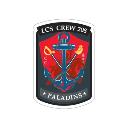 LCS CREW 208 (U.S. Navy) STICKER Vinyl Kiss-Cut Decal 2 Inch White - The Sticker Space