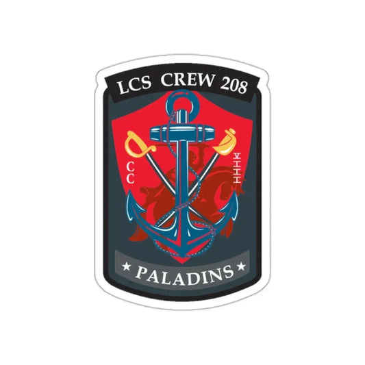LCS CREW 208 (U.S. Navy) STICKER Vinyl Kiss-Cut Decal 2 Inch White - The Sticker Space