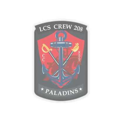 LCS CREW 208 (U.S. Navy) STICKER Vinyl Kiss-Cut Decal 3 Inch Transparent - The Sticker Space