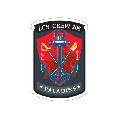LCS CREW 208 (U.S. Navy) STICKER Vinyl Kiss-Cut Decal 3 Inch White - The Sticker Space